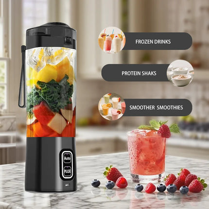 700ML Portable Juicer Blender – USB Rechargeable, 6-Blade Smoothie Maker