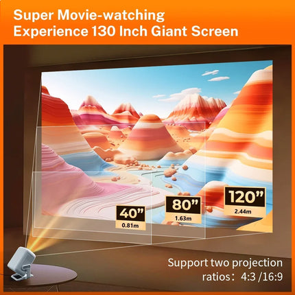 LynCast X3AQ Projector 1080P, 4K Decoding, Android 14, WiFi 6, Auto Focus