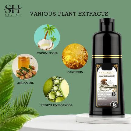 500ml Herbal Hair Dye Black Hair Shampoo Black Hair Color Shampoo Black Hair Dye Covering White Hair Shampoo ginger Shampoo