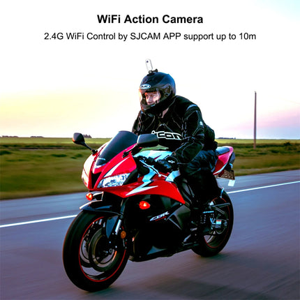 DIBELLAY SJCAM C100 Plus 4K Action Camera – 30M Waterproof, 2.4G WiFi, EIS, Sports & Motorcycle Use