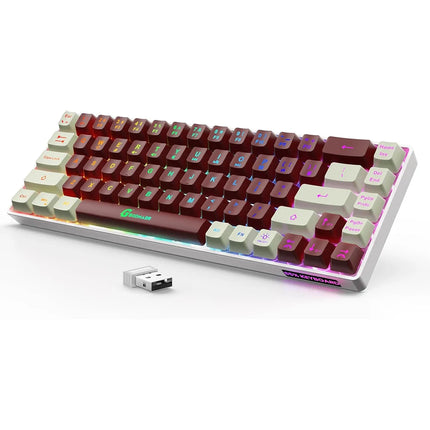 Wireless Gaming Keyboard 68 Keys – Backlit & Rechargeable
