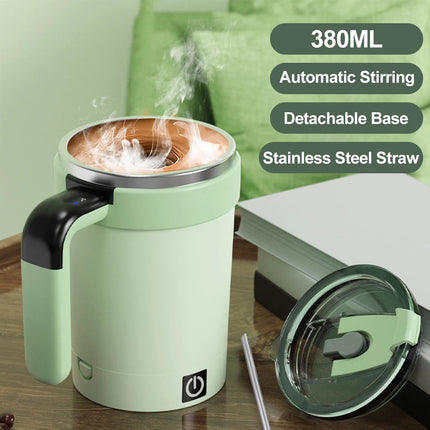 DIBELLAY – Tasse Magnétique Auto-Mélangeuse Rechargeable en Acier Inoxydable