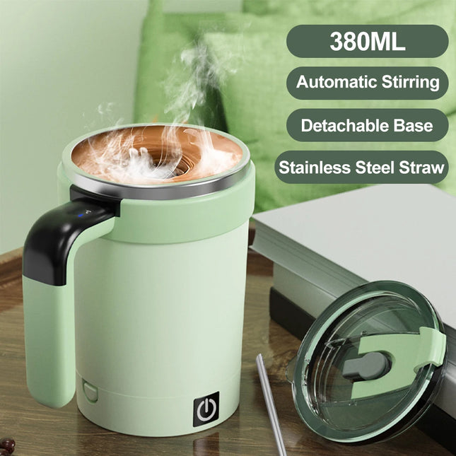 DIBELLAY – Tasse Magnétique Auto-Mélangeuse Rechargeable en Acier Inoxydable
