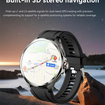 DIBELLAY 5G/4G Smartwatch – 1.95" AMOLED, 8GB+128GB, 900W Camera, GPS, WiFi, Android 9.0, 2100mAh