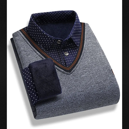 DIBELLAY Men’s Plush Two-Piece Pullover – Autumn/Winter