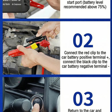 Wireless Car Jump Starter & Portable Power Bank