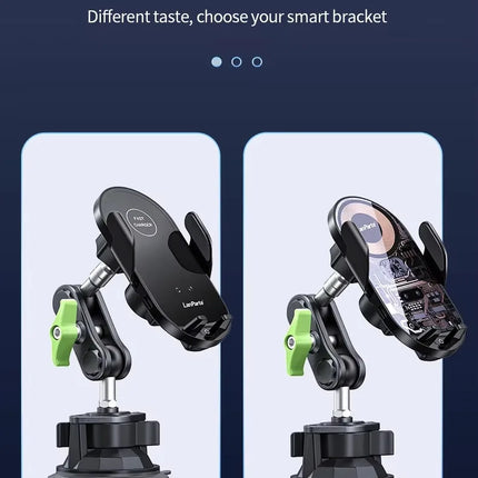 DIBELLAY LanParte – Support Voiture Sans Fil 15W avec Recharge Rapide Auto-Clamp