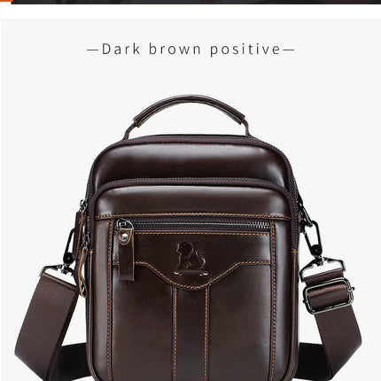 Men's crossbody bag, fashionable leather bag
