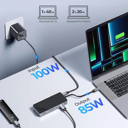 Boîtier SSD ORICO M.2 & Station d’accueil USB-C – 10Gbps, HDMI 4K, PD100W