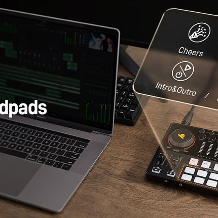 DIBELLAY MaonoCaster AME2 Gen2 Audio Mixer – Dual XLR Inputs, Podcast & Guitar Ready