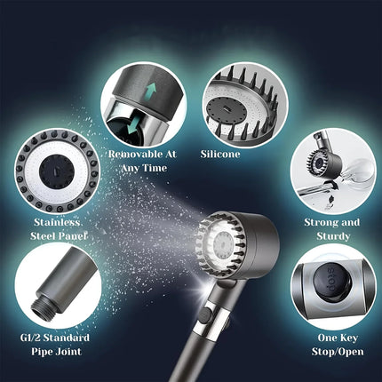 Filtered Handheld Shower Head 3 Spray Modes