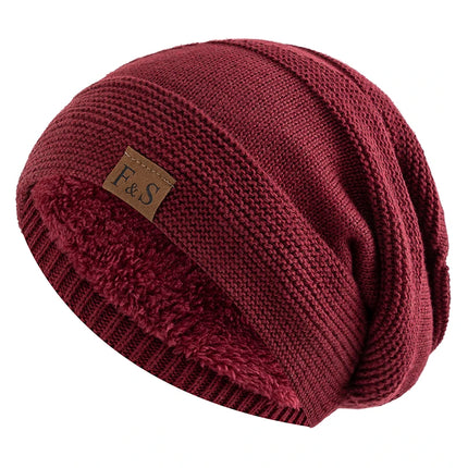 Unisex Long Fleece-Lined Beanie