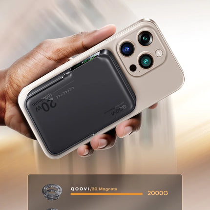 QOOVI Qi2 10000mAh Wireless Power Bank PD20W Fast Charging