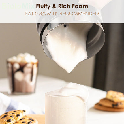 DIBELLAY BioloMix – Mousseur à Lait 5-en-1 avec Écran Tactile LED, Chaud & Froid