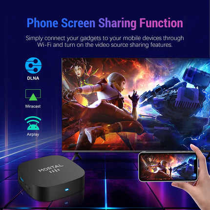 Boîtier de télévision intelligente Android 16 8K WiFi 6 – 8 Go de RAM + 128 Go