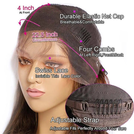 Highlight Wig – Perruque brésilienne lisse, preplucked, lace front