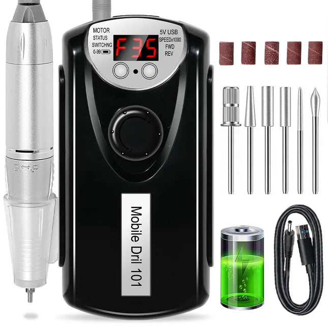 Rechargeable Professional Nail Drill Machine – 35,000/45,000 RPM
