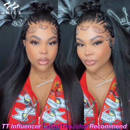 UNice Pre-Everything 13x4 Lace Front Wig – Pre-Bleached, Pre-Cut, Straight Human Hair”