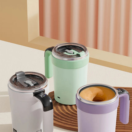 DIBELLAY – Tasse Magnétique Auto-Mélangeuse Rechargeable en Acier Inoxydable