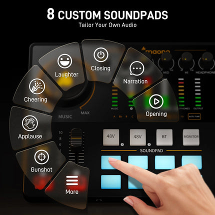 DIBELLAY MaonoCaster AME2 Gen2 Audio Mixer – Dual XLR Inputs, Podcast & Guitar Ready