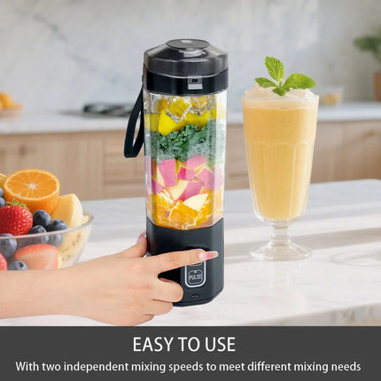 700ML Portable Juicer Blender – USB Rechargeable, 6-Blade Smoothie Maker