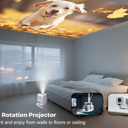LynCast X3AQ Projector 1080P, 4K Decoding, Android 14, WiFi 6, Auto Focus