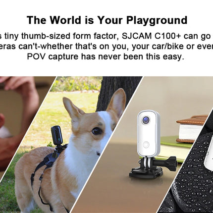 DIBELLAY SJCAM C100 Plus 4K Action Camera – 30M Waterproof, 2.4G WiFi, EIS, Sports & Motorcycle Use