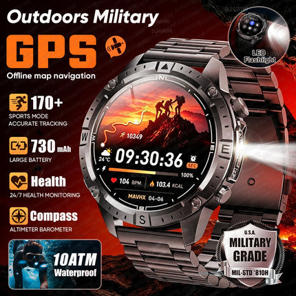 Outdoor Military GPS Smart Watch