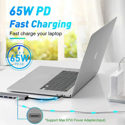 USB-C Hub 3.0 – HDMI, RJ45, SD/TF, PD Charging