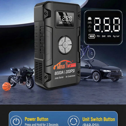 Wireless Car Jump Starter & Portable Power Bank