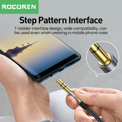 DIBELLAY Rocoren 3.5mm Aux Cable – Male to Male, 5M for Phone, Headphone, Car & Speaker