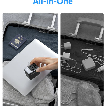 LENCENT Universal Travel Adapter with USB-C PD Fast Charging