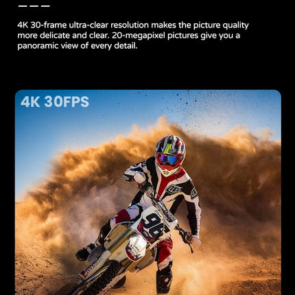 DIBELLAY SJCAM SJ20 4K Dual-Lens Action Camera – Anti-Shake, Waterproof, 5G WiFi, Touch Screen, Motion Detection