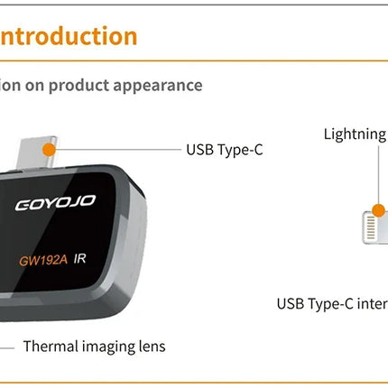 GW192A Thermal Imaging Camera for iPhone & Android