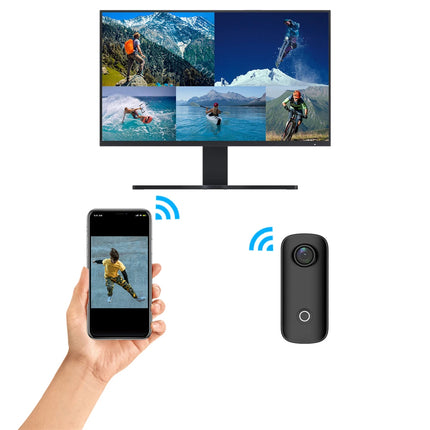 DIBELLAY SJCAM C100 Plus 4K Action Camera – 30M Waterproof, 2.4G WiFi, EIS, Sports & Motorcycle Use