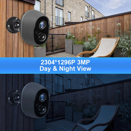 Tuya 9000mAh Rechargeable Battery Solar WiFi Security Camera with Siren Alarm