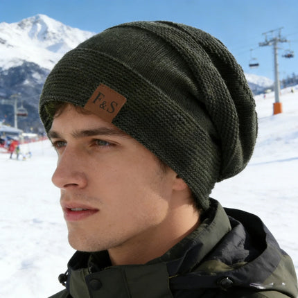 Unisex Long Fleece-Lined Beanie