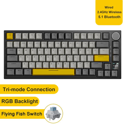 K820Pro Mechanical Gaming Keyboard – Wireless, Hot-Swap & Knob