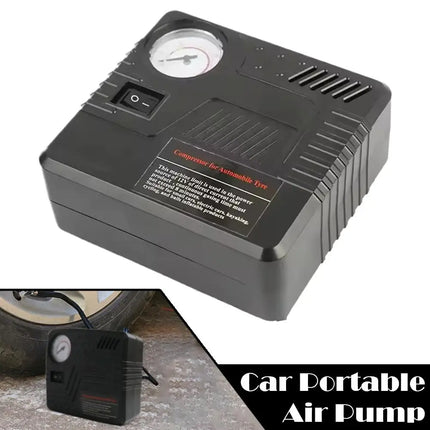 12V Car Tire Inflator Air Pump with Pressure Gauge for SUV & Truck