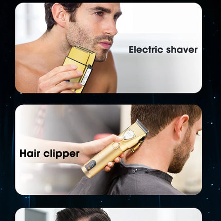 3 in 1 Men's High-Power Hair Clipper Electric Shaver Set Professional