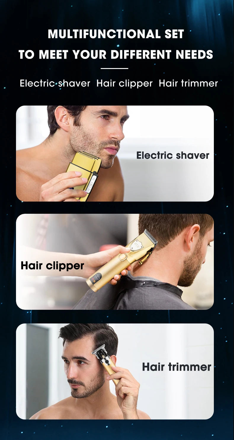 Professional 3-in-1 High-Power Hair Trimmer for Men