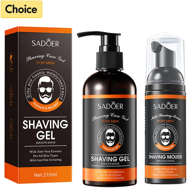 “Men’s Shaving Mousse & Gel – Smooth, Gentle, Non-Irritating”