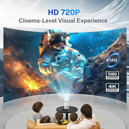 LynCast X1 Smart Mini Projector, 1080P Support, WiFi 6, BT 5.4, 180° Rotation