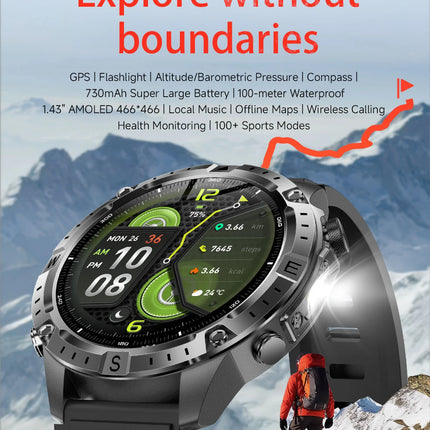 Outdoor Military GPS Smart Watch