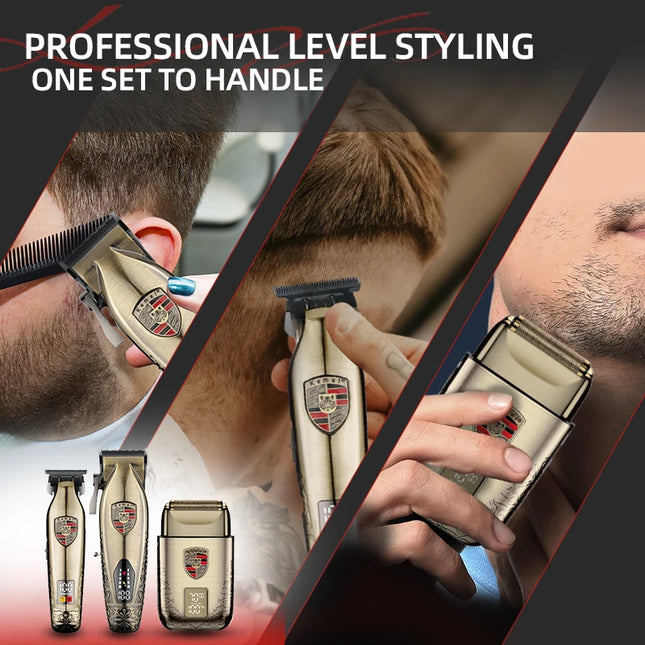 Hair Clippers Set Cordless USB Rechargeable Electric Barber