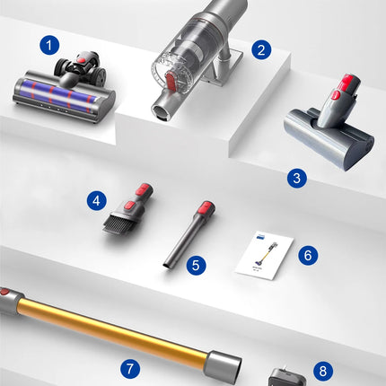 ABIR VC205 Smart Cordless Vacuum – 27000PA Suction & Touch Screen