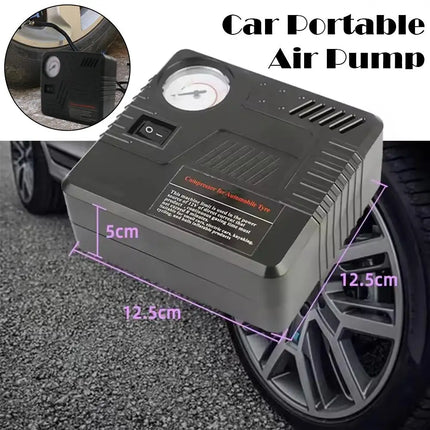 12V Car Tire Inflator Air Pump with Pressure Gauge for SUV & Truck