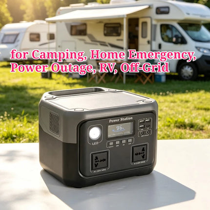 800W Portable Power Station 589Wh Solar Generator Backup Battery