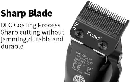 Kemei Professional Cordless Hair Clipper & Trimmer Set