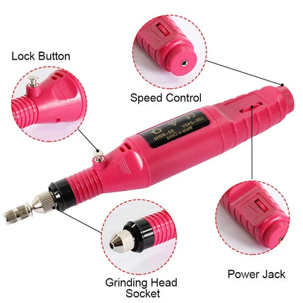 Gel Nail Polish Kit with UV Lamp & Electric Nail Drill – Complete Manicure Set